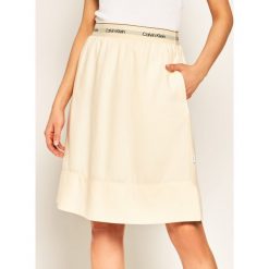 Spódnica trapezowa Calvin Klein Washed Tencel Elastic K20K201781. Brązowe spódniczki damskie Calvin Klein, bez wzorów, z lyocellu, midi, trapezowe. W wyprzedaży za 399,00 zł.