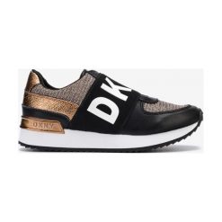 DKNY Marli Tenisówki Czarny. Czarne trampki i tenisówki damskie DKNY, bez wzorów, ze skóry, bez zapięcia. Za 593,95 zł.