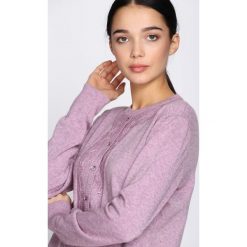 Fioletowy Sweter Reveal of My Heart. Fioletowe swetry klasyczne damskie marki Born2be, l, z okrągłym kołnierzem. Za 69,99 zł.