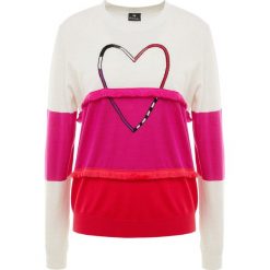 PS by Paul Smith Sweter white/pink/red. Białe bluzy damskie marki PS by Paul Smith, s, bez wzorów, z wełny, bez rękawów, bez kaptura. Za 1029,00 zł.