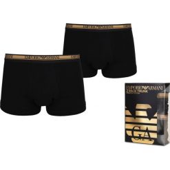 Bokserki Emporio Armani Underwear 2 Pack. Czarne bokserki męskie bez wzorów, z bawełny. Za 139,00 zł.