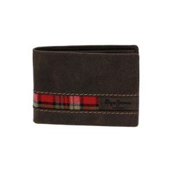 Portfele męskie: Skórzany portfel w kolorze brązowym – (S)8 x (W)11 x (G)1 cm