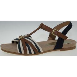 Tom Tailor Sandały Damskie 41 Brązowy. Pomarańczowe sandały damskie marki Tom Tailor, w paski, bez obcasa, z paskami. Za 216,00 zł.