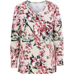 Cellbes Bluza z długim rękawem i wzorem w kwiaty beżowy we wzory female beżowy/ze wzorem 58/60. Brązowe bluzy damskie Cellbes, w kwiaty, z materiału, z długim rękawem, długie, bez kaptura. Za 159,00 zł.