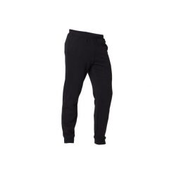 Spodnie dresowe regular Gym & Pilates 100 męskie. Czarne spodnie męskie DOMYOS, na co dzień, xl, bez wzorów, z bawełny. Za 39,99 zł.