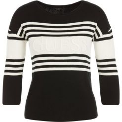 Sweter Guess W93R90 Z2G00. Czarne swetry damskie Guess, s, z aplikacjami, z wiskozy, klasyczne, bez rękawów, bez kaptura. W wyprzedaży za 169,00 zł.