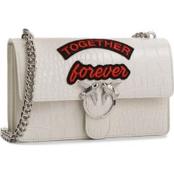 Listonoszki damskie: Torebka PINKO – Love Together Forever PE 18 PLTT 1P212R Y4HM White Z04