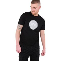 Koszulka Alpha Industries Hologram T 126503-03. Czarne koszulki męskie Alpha Industries, l, bez wzorów, bez kołnierzyka, bez rękawów. Za 104,99 zł.