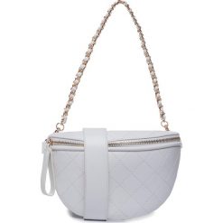 Saszetka nerka DEEZEE - RD00047 White. Białe nerki damskie DeeZee, bez wzorów, ze skóry ekologicznej, młodzieżowe, bez dodatków. Za 79,99 zł.