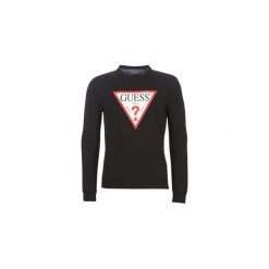 Bluzy Guess ED CN FLEECE. Czarne bluzy męskie Guess, s, z aplikacjami, bez kołnierzyka, bez rękawów, bez kaptura. Za 299,00 zł.