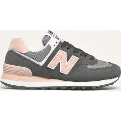 New Balance - Buty WL574NDB. Szare buty sportowe damskie New Balance, bez wzorów, ze skóry, sportowe. Za 349,90 zł.