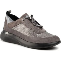 Sneakersy GEOX - D Theragon A D948SA 0226P C1G9F Gun/Dk Grey. Szare półbuty damskie Geox, z zamszu. W wyprzedaży za 219,00 zł.