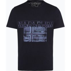 Napapijri - T-shirt męski, niebieski. Niebieskie t-shirty męskie Napapijri, xxl, z nadrukiem, z bawełny, bez kołnierzyka. Za 179,95 zł.