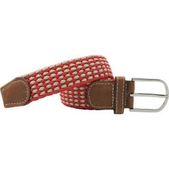 Kolorowy ELASTYCZNY Pasek do Spodni, Pleciony, Casual - Alties, Męski PSALTS0031. Paski męskie Alties, w paski, z jeansu, casualowe. Za 44,00 zł.