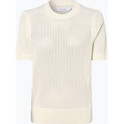 Calvin Klein Womenswear - Sweter damski, beżowy. Brązowe swetry damskie marki Calvin Klein Womenswear, l, w koronkowe wzory, z dzianiny, eleganckie, bez rękawów, bez kaptura. Za 399,95 zł.