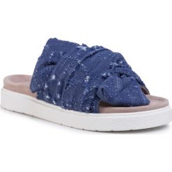 Klapki INUIKII - Women Jeans Knot 70104-042 Blue. Niebieskie klapki damskie Inuikii, bez wzorów, z jeansu, bez obcasa. Za 929,00 zł.