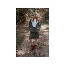 Spódnica Alicia || organic cotton & kaszmir. Zielone spódniczki damskie Giraffe, s, bez wzorów, z bawełny. Za 199,20 zł.