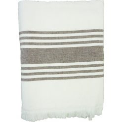 Kąpielówki męskie: Fouta „Karabouk” w kolorze brązowo-białym – 160 x 90 cm