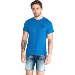 SuperDry Koszulka Niebieski. Niebieskie koszulki męskie Superdry, s, bez wzorów, z bawełny, bez kołnierzyka, z krótkim rękawem, krótkie. Za 109,95 zł.