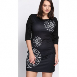 Czarno-Biała Sukienka Remember. Białe sukienki hiszpanki Born2be, xl, mini. Za 49,99 zł.