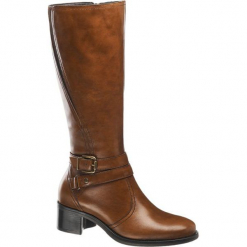 Kozaki damskie 5th Avenue koniakowe. Brązowe bez kategorii marki 5th Avenue, z materiału, na obcasie. Za 279,90 zł.