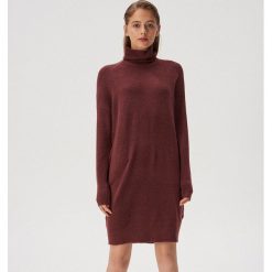 Sukienka sweter z golfem - Fioletowy. Fioletowe sukienki damskie Sinsay, s, bez wzorów, bez rękawów, bez kaptura. Za 79,99 zł.