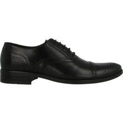Półbuty czarne 2437. Czarne buty wizytowe męskie Giacomo Conti, bez wzorów, ze skóry, eleganckie, bez zapięcia. Za 369,00 zł.