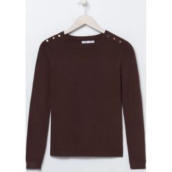 Sweter z ozdobnymi napami -. Swetry damskie Sinsay, s, bez wzorów, bez rękawów, bez kaptura. Za 39,99 zł.