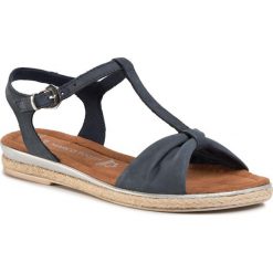 Espadryle MARCO TOZZI - 2-28120-24 Navy 805. Niebieskie espadryle damskie Marco Tozzi, bez wzorów, ze skóry, bez obcasa, na obcasie. Za 199,00 zł.