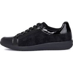 Geox damskie tenisówki Nihal D947LA 0PWHH 39.0 czarne. Czarne trampki i tenisówki damskie Geox, bez wzorów, z bawełny, bez zapięcia. Za 349,00 zł.