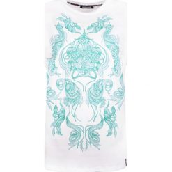 Roberto Cavalli T-shirt. Bluzki damskie Roberto Cavalli, z nadrukiem, z okrągłym kołnierzem. Za 179,00 zł.