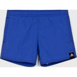 Adidas Performance - Kąpielówki dziecięce 116-176 cm. Niebieskie kąpielówki chłopięce adidas Performance, bez wzorów, z poliesteru. Za 89,90 zł.