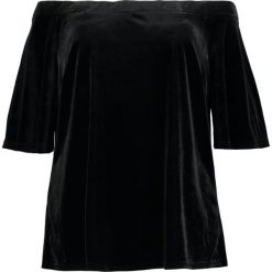 Bluzki asymetryczne: City Chic PLUSH OFF SHOULDER Bluzka black