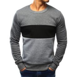 Bluzy męskie: Bluza męska bez kaptura antracytowa (bx3026)