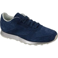 Reebok Classic Leather V68760. Niebieskie buty sportowe damskie Reebok, bez wzorów, ze skóry, sportowe, reebok classic. W wyprzedaży za 229,99 zł.