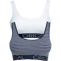 Biustonosz bustier (2 szt.), bawełna organiczna bonprix biały w paski + biały. Białe biustonosze bonprix, w paski, z bawełny. Za 75,98 zł.