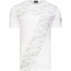 T-shirt EA7 EMPORIO ARMANI. Czarne t-shirty męskie EA7 Emporio Armani, z nadrukiem, z bawełny, z okrągłym kołnierzem. Za 390,00 zł.