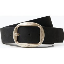 Esprit Casual - Pasek damski ze skóry, czarny. Czarne paski damskie marki Esprit Casual, w paski, ze skóry, casualowe. Za 129,95 zł.