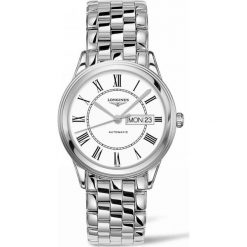 LONGINES Flagship L4.899.4.21.6. Szare zegarki męskie LONGINES, ze stali. Za 7030,00 zł.