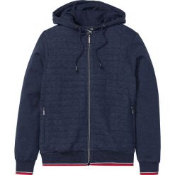Bluza rozpinana z kapturem i pikowanym przeszyciem bonprix ciemnoniebieski. Niebieskie bluzy męskie bonprix, s, bez wzorów, z kapturem, bez rękawów, z kapturem. Za 149,99 zł.