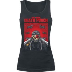 Topy damskie: Five Finger Death Punch Skull Pilot Top damski czarny