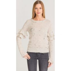 SWETER PATRIZIA PEPE. Szare swetry damskie Patrizia Pepe, s, z aplikacjami, bez rękawów, bez kaptura. Za 620,00 zł.