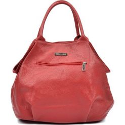 Torebki klasyczne damskie: Skórzana torebka w kolorze czerwonym – (S)30 x (W)37 x (G)13 cm