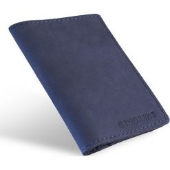 Skórzany portfel SLIM wallet BRODRENE granatowy. Niebieskie portfele męskie marki Brødrene, ze skóry. Za 89,00 zł.