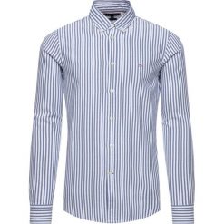 Koszula TOMMY HILFIGER Textured Stripe Shirt MW0MW11520. Niebieskie koszule męskie TOMMY HILFIGER, xxl, bez wzorów, z bawełny, casualowe, bez kołnierzyka, bez rękawów. W wyprzedaży za 259,00 zł.