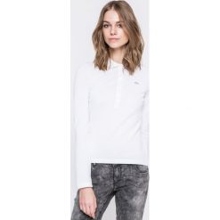 Lacoste - Bluzka. Szare bluzki asymetryczne Lacoste, z bawełny, casualowe, z krótkim rękawem. W wyprzedaży za 219,90 zł.