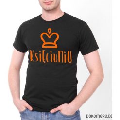 Koszulki polo: Księciunio koszulka męska czarna tshirt męski