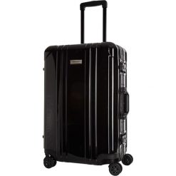 Walizka w kolorze czarnym - 35 l. Czarne walizki Platinium, z materiału. W wyprzedaży za 349,95 zł.