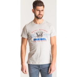 Szary t-shirt Diesel T-Logys - Szary. Szare t-shirty męskie Diesel, m, z nadrukiem, z bawełny, z okrągłym kołnierzem. Za 112,50 zł.