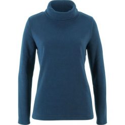 Bluza z polaru z golfem bonprix ciemnoniebieski. Niebieskie bluzy polarowe bonprix. Za 44,99 zł.
